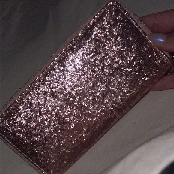 NWOT Pink Glitter Wristlet Wallet Sparkle & Co. - Picture 3 of 5